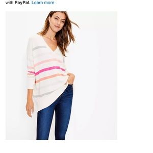 Loft Tunic Stripe Sweater - M. Worn once.
